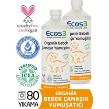 Ecos3 Bebek Çamaşır Yumuşatıcı 80 Yıkama 2 x 1000 ml