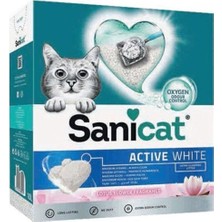 Sanicat Active White Süper Topaklanan Kedi Kumu Lotus Çiçeği Kokulu 6 Lt