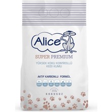 Alice Aktif Karbonlu Super Premium Topaklaşan Kedi Kumu 10 Lt