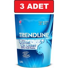 Trendline Kristal Kedi Kumu 3.6 Lt 3 Adet Silika Kedi Kumu Crystal