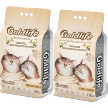Goldlife Premium Vanilya Kokulu Kedi Kumu 10 Lt x 2 Adet