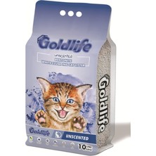 Goldlife Kokusuz Premium Kedi Kumu 10 Lt İnce Taneli Doğal Bentonit ile Mükemmel Topaklaşma