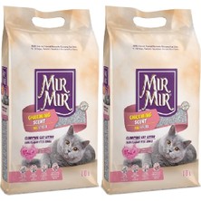 Mır mır Pudra Kokulu Bentonit Kedi Kumu 10 Lt x 2 Adet