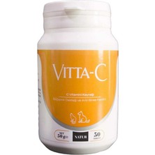 Angora Yayınevi Angora Natur Vitta-C Kedi ve Köpekler İçin Lezzetli C Vitamini 50 Tablet Bağışıklık Destekleyici
