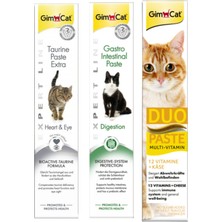 Gimcat Taurine 50GR + Gastro 50GR + Duo Paste Peynirli Multi Vitamin 50GR Kedi Macunları