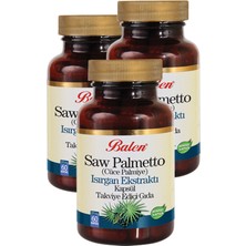 Balen Saw Palmetto (Cüce Palmiye) Isırgan Ekstraktı 375mg* 60 Kapsül 3 Adet