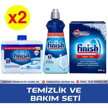 Finish Temizlik ve Bakım Seti (Parlatıcı 400 Ml+Makine Temizleyici Sıvı 250 ml + Tuz 500 Gr) X2 Adet