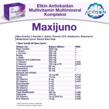 Acvison Maxijuno Kadınlara Özel Miyo-Inositol L-Arjinin L-Karnitin Koenzim Q10 Içeren Multivitamin