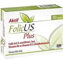 Edis Pharma Aktif Folicus Plus Takviye Edici Gıda 30 Tablet