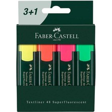 Faber Castell Textliner Fosforlu Kalem 4 lü