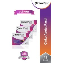Çinkopast Zencefil & Karamürver Çinko Asetat Pastil 3'Lü Set 36 Adet