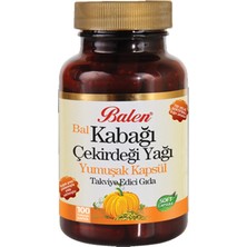 Balen Bal Kabağı Çekirdeği Yağı Yumuşak Kapsül Takviye Edici Gıda