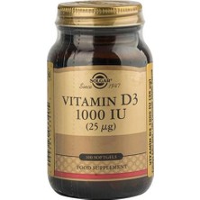 Solgar Vitamin D3 1000 Iu 100 Kapsül + Nature's Bounty Vitamin D3 1000 Iu 100 Softjel