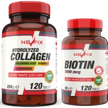 Nevfix  Hyaluronic Acid 120 Tablet Biotin 5000 Mcg 120 Tablet