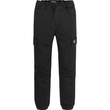 Calvin Klein Lastikli Bel Dar Paça Siyah Erkek Çocuk Pantolon IB0IB01341
