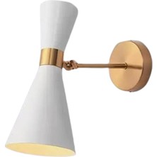 Rsylight Retro Metal Rustik Hareketli Dekoratif Beyaz  Vintage Duvar Aplik