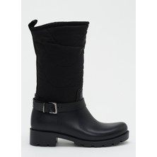 F By Fabrika Tekstil Siyah Kadın Çizme Lına