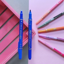 Dong-A My Color Keçeli Boya Kalemi 2 Çift Taraflı Ultra Marine Mavisi No: 17