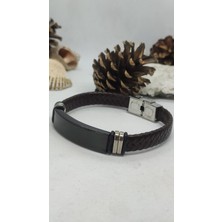 Giftoloji Kişiye Özel Erkek Deri Bileklik