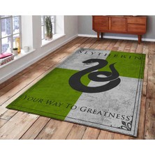 Nesa Decor Harry Potter Halı Slytherin Genç Odası Halısı Dijital Baskı Makinede Yıkanabilir Filim Odası Halısı