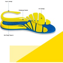 Gel Comfort Tabanlık - Günlük Ayakkabılar için, Kemer ve Metatarsal Destekli, Ortopedik, Jel Tabanlık