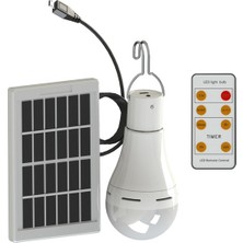 PK Shop 7W Taşınabilir LED Güneş Enerjili Kamp Ampul - Beyaz (Yurt Dışından)