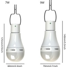 PK Shop 7W Taşınabilir LED Güneş Enerjili Kamp Ampul - Beyaz (Yurt Dışından)