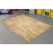 Basketbol Sahası Genç Odası Çocuk Odası Oyun Halısı Dijital Baskı Yumuşak Yüzey Basketbol Oyunu Halı
