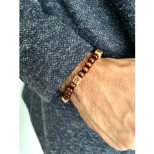 Padore Accessory Erkek - | Zarif Tasarım Ultra Hafif Kahverengi Massive Ahşap Padore Bileklik | Handcrafted