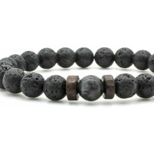 Padore Accessory Unisex - Lav ve Jade Taşlı Elegant Padore Doğal Taş Bileklik