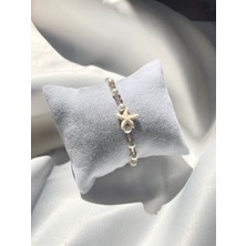 Padore Accessory Kadın - Inci Detay > Cam Kristal > Deniz Yıldızlı Elegant Şık Tasarım Bileklik | Handmade