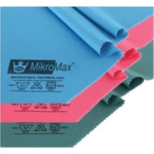 Mikromax Mikrofiber Cam ve Temizlik Bezi Mikrotex 40X50 cm (3 Adet) Mavi Pembe Yeşil