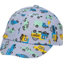Miniko Kids Kitti 1025-03 Erkek Bebek Desenli Kasketli Şapka 1-3 Yaş