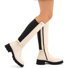 Tamer Tanca Kadın Deri Casual Çizme 33 58103 C Bn Czm Sk 22/23