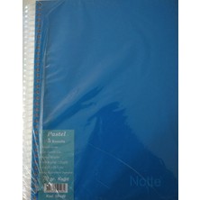 Notte Sert Kapak Defter A4 Pastel 200 Yaprak (sarı-mavi-kırmızı-pembe-yeşil-oranj)