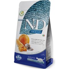 N&D  Tahılsız Ringa Balıklı Balkabaklı Portakallı Kedi Maması - 1,5 kg