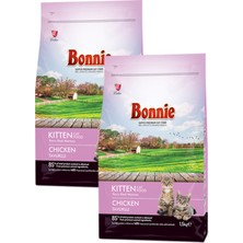 Bonnie Tavuklu Yavru Kedi Maması 1,5 kg x 2 Adet