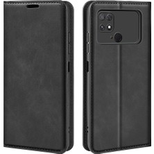 Lr Joyful Xiaomi İçin Poco C40 4G Manyetik Otomatik Ahm-Drop Anti-Dropouch Cilt Touch Hissed Pu Deri Folio Telefon Cüzdan Stand Kılıfı (Yurt Dışından)