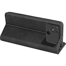 Lr Joyful Xiaomi İçin Poco C40 4G Manyetik Otomatik Ahm-Drop Anti-Dropouch Cilt Touch Hissed Pu Deri Folio Telefon Cüzdan Stand Kılıfı (Yurt Dışından)