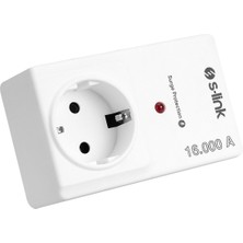 S-link SL-07 16A 3500W 850 Joule Akım Korumalı Tekli Priz