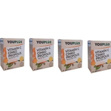 Youplus Vitamin C Çinko Propolis 20 Efervesan-4 Kutu