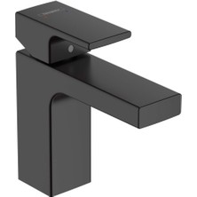 Hansgrohe Vernis Shape Lavabo Bataryası 100 Sifon Kumandalı Satin Siyah