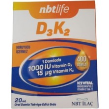 Nbt Life D3k2 1000 Iu Vitamin 20 Ml Oral Damla