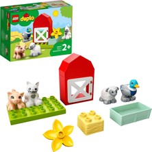 LEGO® DUPLO® Town Çiftlik Hayvanı Bakımı 10949 - 2 Yaş ve Üzeri Çocuklar için Domuz; Koyun; Ördek ve Kedi Figürü İçeren Eğitici Oyuncak Yapım Seti (11 Parça)