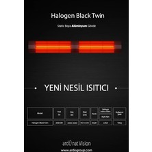 Ardonat Halogen Black Twin - Dış Mekan Isıtıcı