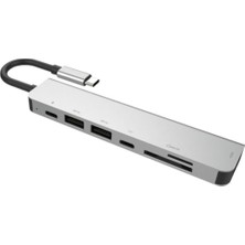 Mi7a 7 In 1 Sd USB Type-C Hub Hdmı Girişli Macbook Çevirici Çoklayıcı