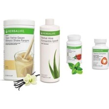 Herbalife Aşağı Set (Vanilya 550 Gr+Aloe Vera 473 Ml+Thermo Complete 90 Tablet+Klasik