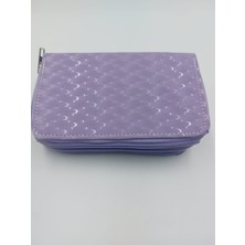 Cappi Üç Bölmeli Mor Kalem Çantası