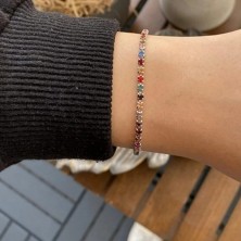 Sunflowers Zirkon Taşlı Pırlanta Modeli Su Yolu Bileklik