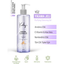 Kathy's Yüz Temizleme Jeli ve Siyah Nokta Canlılık ve Parlaklık Kazandırıcı C Vitaminli 400 ml